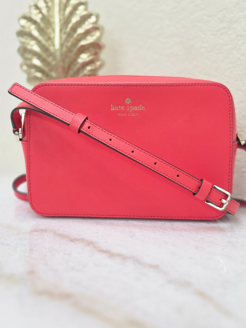 Kate Spade Harper Red Leather Camera Bag Crossbody NWOT